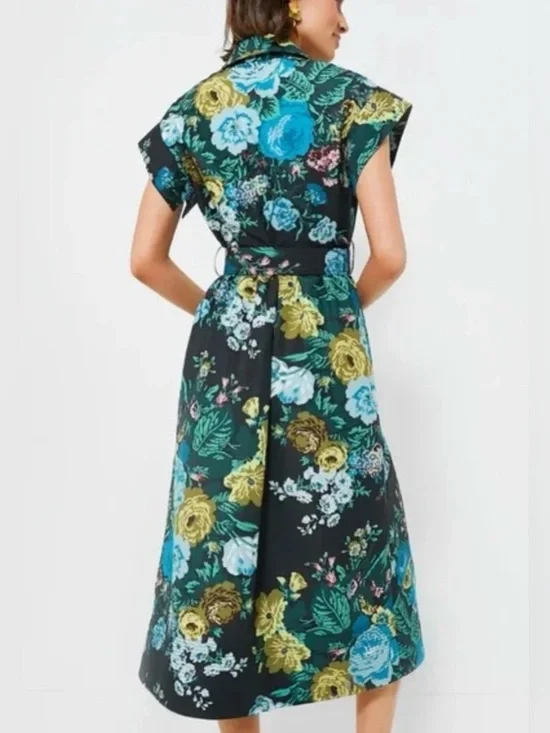 Tuckernuck NWOT Chloe Dress in Black Verdant Floral M - Picture 3 of 8